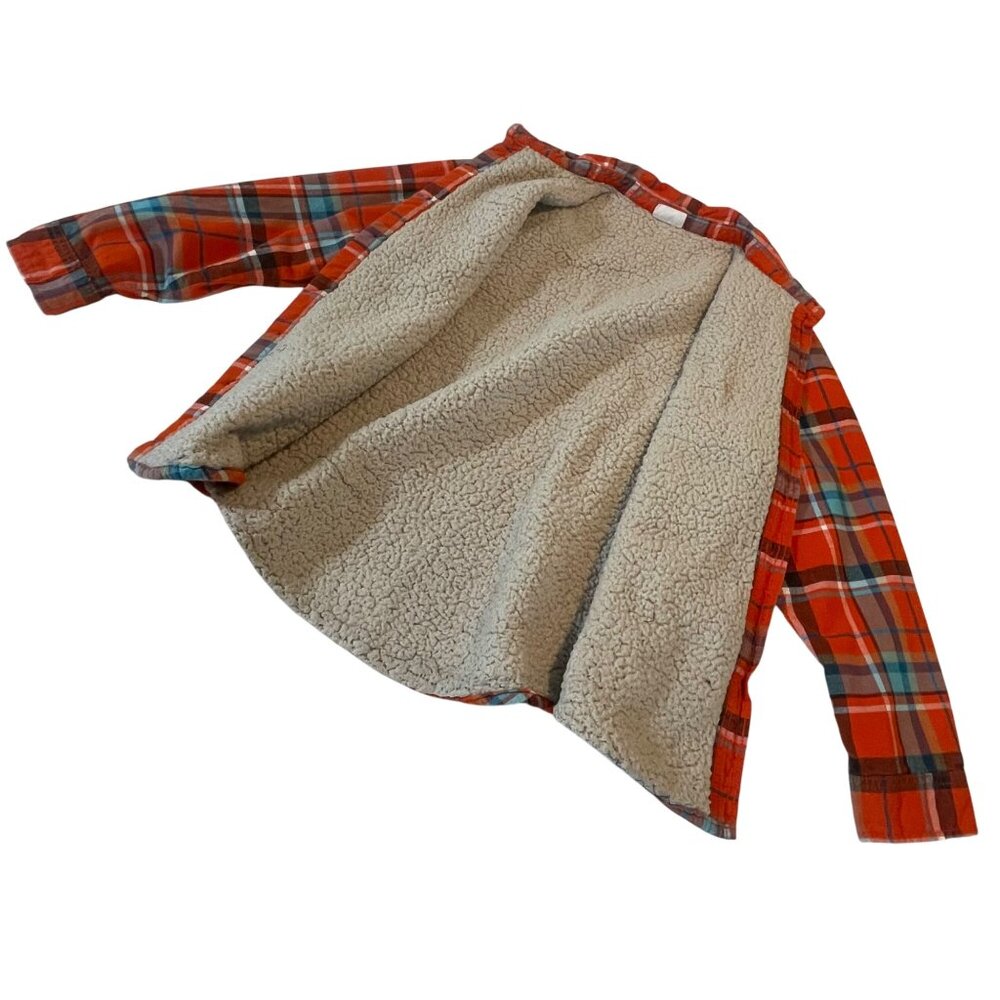 Crazy 8 Boys Plaid Faux Sherpa Fur Lined Shirt Jacket XL (14) - Picture 4 of 12